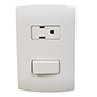 PLACA MARISIO 1 INTERRUPTOR 1 TOMA TOMACORRIENTE 127 VCA 15 A BLANCO