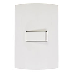 PLACA 1 INTERRUPTOR 3 VÍAS BLANCO