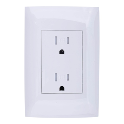 PLACA CON 2 CONTACTOS 2P+T BLANCO LEVITON CIEN