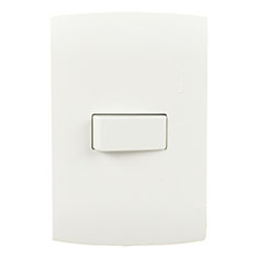 INTERRUPTOR PULSADOR 127 VCA 10 A CON PLACA BLANCO
