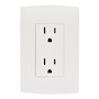 CONTACTO CON PLACA DÚPLEX 2P+T BLANCO LINEA MARISIO