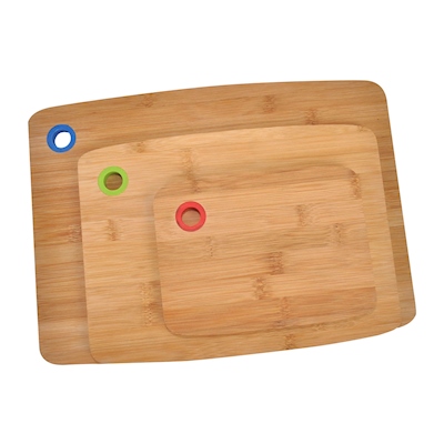 SET TABLAS PARA PICAR 37 X 27 CM BAMBÚ 3 PIEZAS BEIGE