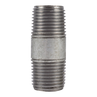 NIPLE ACERO GALVANIZADO 1/2" X 2" MACHO A MACHO