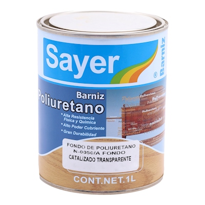 FONDO CATALIZADO DE POLIURETANO DE 1 L PARA MADERA TRANSPARENTE