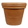 MACETA DE PLÁSTICO REDONDA EXTRA GRANDE TERRACOTA 25 PULGADAS