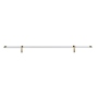 CORTINERO DECORATIVO TIPO CAFE AJUSTABLE DE 122 A 218 CM BLANCO