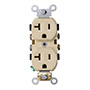 CONTACTO DOBLE 20 AMPERES 125 V MARFIL