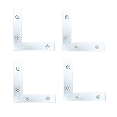 REFUERZO DE UNIÓN "L" DE 5 X 5 CM PLATA 4 PIEZAS