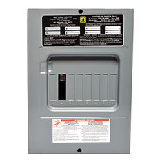 CENTRO DE CARGA QO DE 8 ESPACIOS 100 A MONOFÁSICA NEMA 1 DE SOBREPONER ZAPATAS QO816L100S