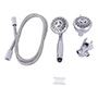 KIT DE REGADERA FIJA Y DE TELÉFONO CIRCULAR ABS CROMO 3 FUNCIONES