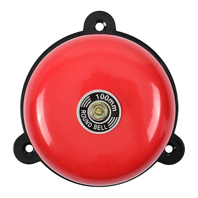 TIMBRE MECÁNICO DE CAMPANA 4" ROJO