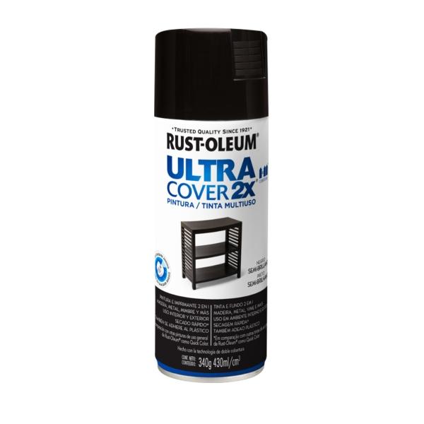PINTURA EN AEROSOL NEGRO SEMIBRILLANTE PARA MULTISUPERFICIES DE SECADO RAPIDO 340 G