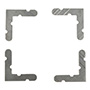 JUEGO DE ESQUINEROS DE 4.3 X 4.3 CM GRIS