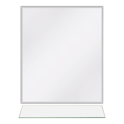 ESPEJO PARA BAÑO CON REPISA RECTANGULAR SIN MARCO 60 X 45 CM FÁCIL INSTALACIÓN