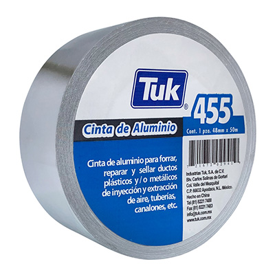 CINTA DE ALUMINIO GRIS PARA AISLAMIENTO TERMICO Y PROTECCION DE DUCTOS