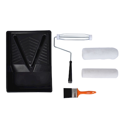 KIT DE PINTURA PARA MUROS DE PLÁSTICO SEMIPROFESIONAL 5 PIEZAS 39.5 X 29 X 6.5