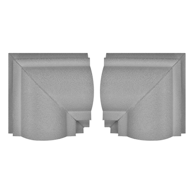 MOLDURA ESQUINA MARCO COLONIAL 14 X 5.5 CM GRIS 2 PIEZAS
