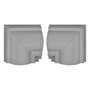 MOLDURA ESQUINA MARCO COLONIAL 14 X 5.5 CM GRIS 2 PIEZAS