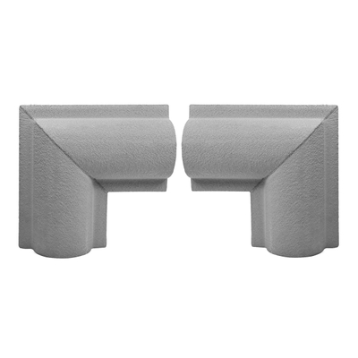 MOLDURA ESQUINA MARCO TOSCANO 9 X 3.9 X 15 CM GRIS 2 PIEZAS
