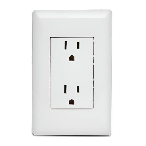 CONTACTO DÚPLEX CON PLACA DE PARED INCLUIDA BLANCO
