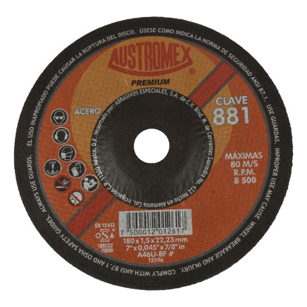 DISCO DE CORTE METAL PARA ESMERILADORA 7"