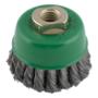 CEPILLO COPA DE ALAMBRE TRENZADO ACERO 3" PARA LIMPIEZA DE METALES