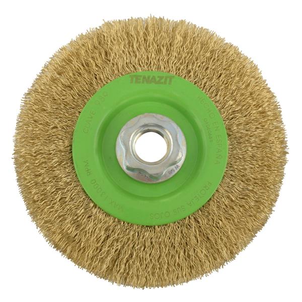 CEPILLO CIRCULAR DE ALAMBRE ONDULADO PARA ESMERILADORA 4 1/2"