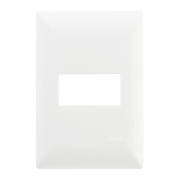 PLACA DE PARED DE 1 MÓDULO BLANCO