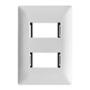 PLACA DE PARED DE 2 MÓDULOS BLANCO