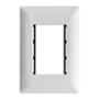 PLACA DE PARED DE 3 MÓDULOS BLANCO