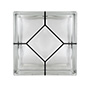 VIDRIO BLOCK DECO RUBI 19 X 19 X 8 CM INDEX