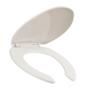 ASIENTO PARA BAÑO ALARGADO PLÁSTICO HUESO BISAGRAS AJUSTABLES RESISTENTE A MANCHAS