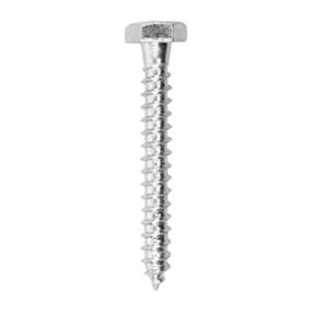 PIJA HEXAGONAL 1/4 X 2 PULGADAS PLATA 100 PIEZAS