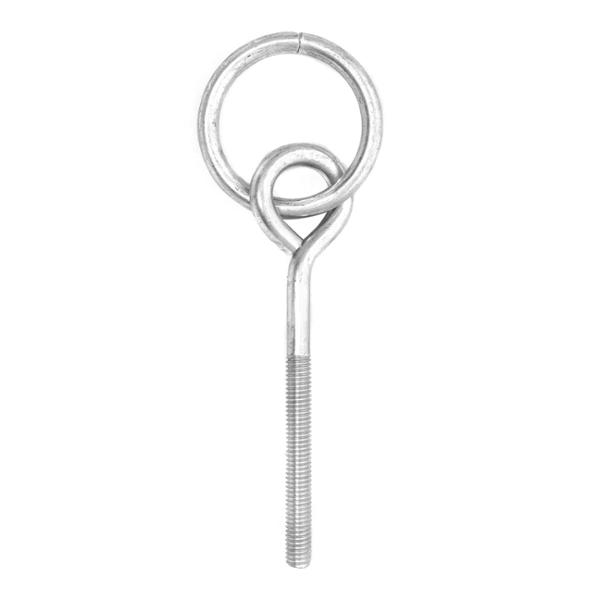 ARMELLA/TIRAFONDO CON ANILLO DE ENGANCHE DE 6 PULGADAS PLATA