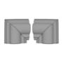 MOLDURA ESQUINA MARCO CORIN 8.5 X 3.5 CM GRIS 2 PIEZAS