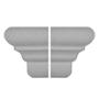 MOLDURA ESQUINA REPISÓN COLONIAL 8.8 x 4.5 CM GRIS 2 PIEZAS