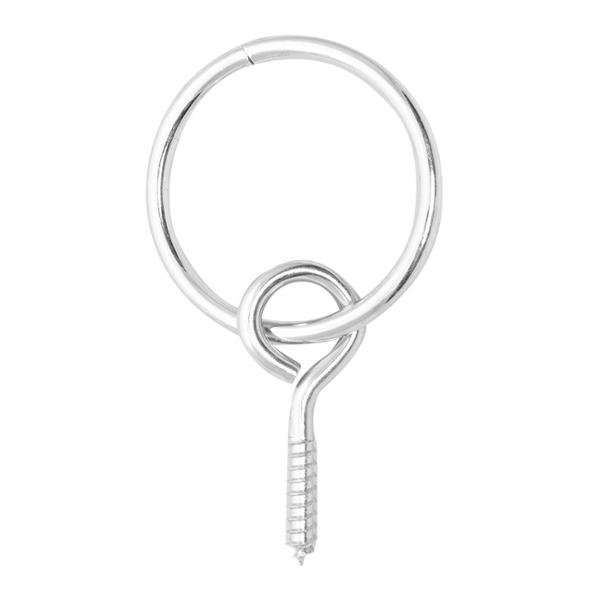 ARMELLA/TIRAFONDO CON ANILLO DE ENGANCHE DE 3/8 X 3-1/2 DE PULGADA PLATA