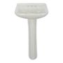 LAVABO PARA BAÑO CON PEDESTAL BLANCO RECTANGULAR 43.2 X 35.6 CM CON REBOSADERO