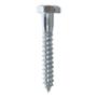 50 TORNILLOS HEXAGONAL 3/8 X 2 1/2 PULGADAS PLATA