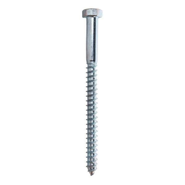50 TORNILLOS HEXAGONAL 3/8 X 5 PULGADAS PLATA