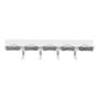 COLGADOR DE ESCOBAS PLÁSTICO 42.5 X 5.4 CM BLANCO