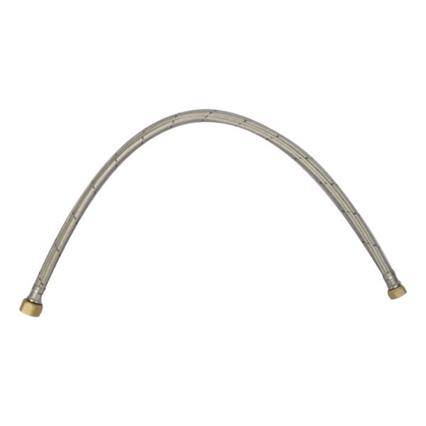 MANGUERA FLEXIBLE PARA AGUA DE ACERO 0.8M 1/2" X 3/4"