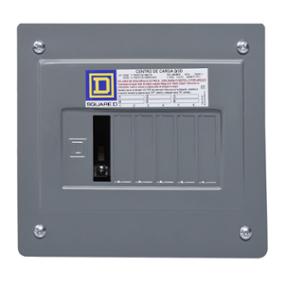 CENTRO DE CARGA QOD DE 6 ESPACIOS 100 A BIFÁSICA NEMA 1 DE EMPOTRAR QOD6F