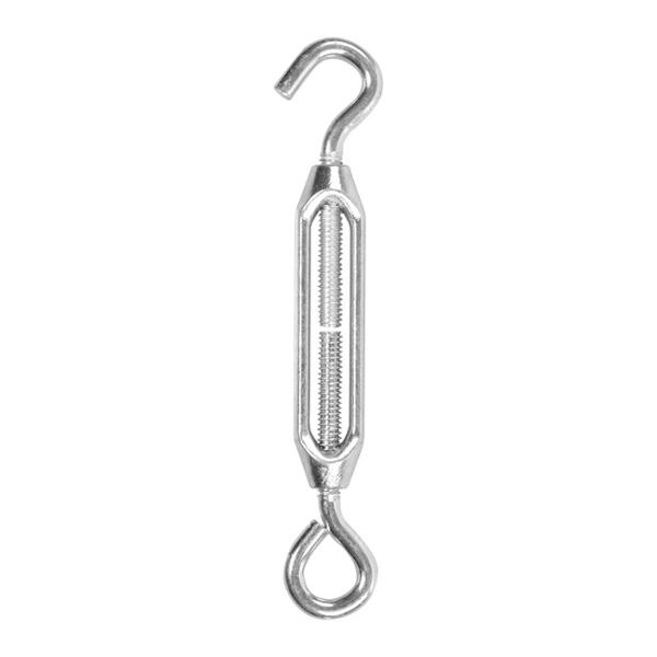 TENSOR DE GANCHO CON ARMELLA 1/4 X 7 3/8 DE PULGADA PLATA