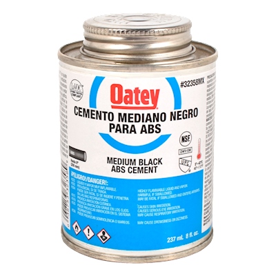 CEMENTO PARA PLÁSTICO ABS 237 ML NEGRO OATEY