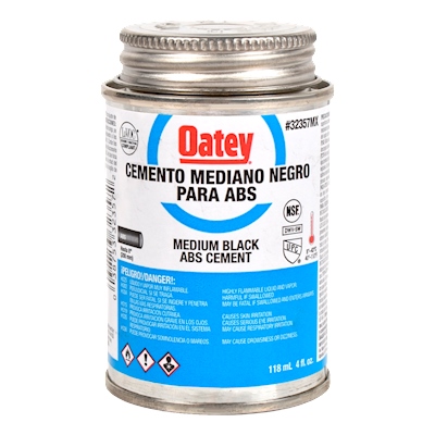CEMENTO PARA PLÁSTICO ABS 118 ML NEGRO OATEY