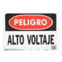 LETRERO DE PLÁSTICO PARA PARED "PELIGRO ALTO VOLTAJE" DE 36 X 25 CM