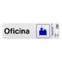 LETRERO DE PLÁSTICO PARA PARED OFICINA 7.6 X 22.8 CM