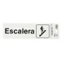 LETRERO ESCALERA DE 7.6 X 22.8 CM BLANCO