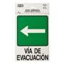 LETRERO DE PLÁSTICO DE "EVACUACIÓN" IZQUIERDA